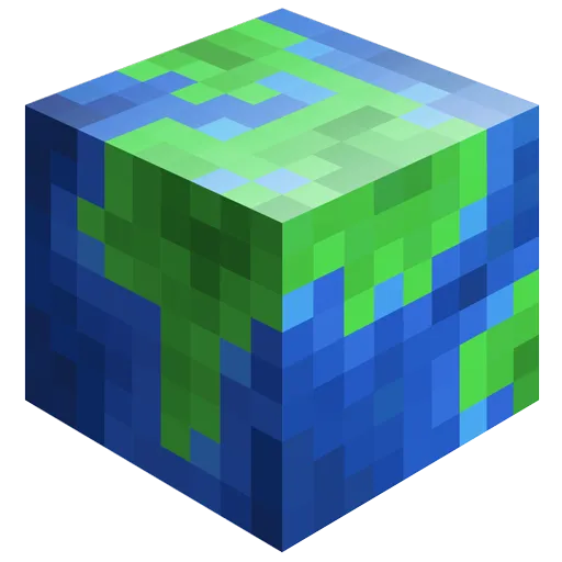 A floating Minecraft world